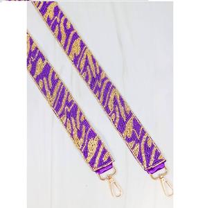 Las mejores correas de guitarra con cuentas de semillas hechas a mano con diseño de monedero de estrella, accesorio de moda bordado a mano - Product Image 4