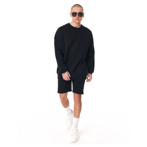 <b>Men</b> Casual Sweatshirt and <b>Shorts</b> Matching Set Summer Gym Streetwear Custom OEM Private Label Factory Supplier - Product Image 2