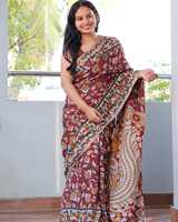 Sari Katun Sutra Desainer India untuk Wanita, Bebas Kerut, Motif Modern untuk Pesta Pernikahan Semua Musim, India Pakistan