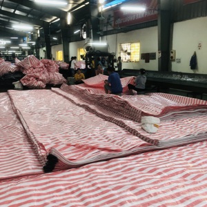 Commercial Quality Industrial Grade PE Tarpaulin Waterproof Moisture Proof Stripe Pattern Cutting Service Outdoor Protection K - Product Image 3