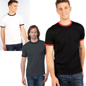 เสื้อยืดคอกลมแขนสั้นผู้ชายคุณภาพสูงสไตล์วินเทจ ผ้าคอตตอนถัก 100% ทรงปกติ ระบายอากาศได้ดี - Product Image 1