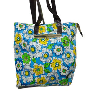 2024 été Floral toile plage sac fourre-tout pour dames grande épaule coton corde poignée écologique décontracté imprimé plage sacs à main - Product Image 1