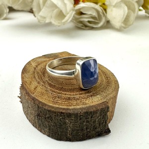Bague en pierre précieuse lapis-lazuli pour femmes, bijoux de style bohème en argent, argent sterling 925, bague tendance faite à la main, cadeau pour elle - Product Image 4