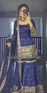 DESIGNER PARTY WEAR TOP Y PLAZZO CON FANCY DUPPATA - Product Image 4