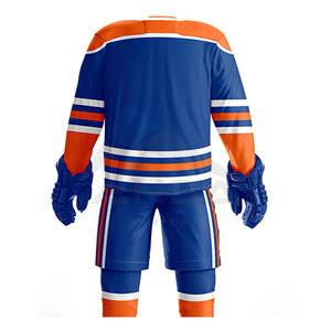 ชุดฮอกกี้น้ำแข็งผ้าโพลีเอสเตอร์สำเร็จรูป ไซส์ผู้ใหญ่ ชุดทีม ราคาไม่แพง คุณภาพสูง เสื้อเจอร์ซีย์และกางเกงฮอกกี้น้ำแข็งสำหรับผู้ชาย - Product Image 2