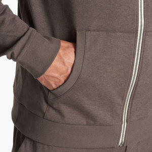 Chaqueta con capucha y cremallera con logotipo personalizado al por mayor poliéster de alta calidad elastano con diseño bordado bajo MOQ ropa sudaderas con capucha - Product Image 4