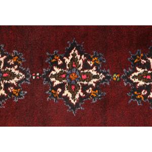 Tapis turc, tapis vintage 1,5x3,3 pieds, tapis en laine abstrait rouge et vert - Product Image 5