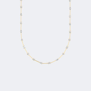 Collar con diamantes de corte mixto de 5.50 quilates con engaste de bisel - Product Image 4