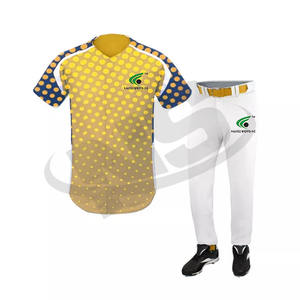 Venta al por mayor de uniformes de béisbol uniforme de softbol de los hombres sublimados con botones Jersey OEM equipo personalizado ropa deportiva - Product Image 1
