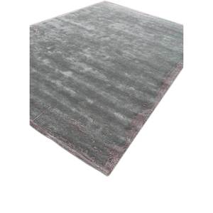 Tapis tufté à la main en laine et viscose, couleur unie bleu, effet bruit blanc, rectangulaire 9x12, pour salon, couloir, épaisseur 10mm, taille 4m - Product Image 2