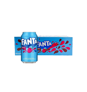 Fanta US Berry Soda authentique, 12x355ml, canettes importées, saveur myrtille et framboise américaines, sans caféine, boisson gazeuse, vente en gros - Product Image 2