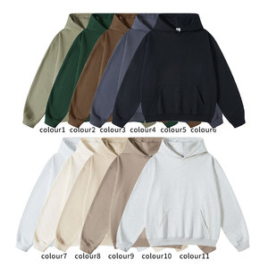 ODMOEM 2025 เสื้อฮู้ดดี้ผ้าฝ้าย 100% น้ำหนัก 450gsm สวมใส่สบาย ไม่มีลาย สีพื้น สำหรับฤดูใบไม้ผลิและฤดูใบไม้ร่วง สามารถสกรีนโลโก้หรือปักโลโก้ได้ - Product Image 3