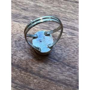 Navajo <b>Turquoise</b> Sterling Silver <b>Ring</b> Size 6 Rhodium Plated Bezel Set IGI Certified Everyday & Wedding Wear - Product Image 4