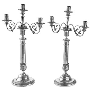 Aluminum 5-Arm Silver Finished <b>Candelabra</b> for Wedding Christmas & Easter Home Decor-Eco-Friendly Floor/Tabletop Centerpiece - Product Image 1