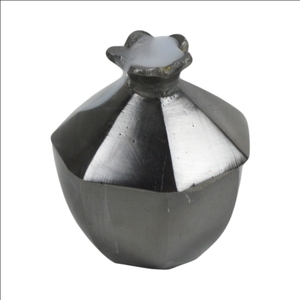 Porte-encens en laiton pur thème mat argenté avec attrape-cendres - Product Image 3