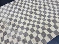 Anpassbarer marok kanis cher Woll-Berber-Teppich Hand gewebtes geometrisches Beni Ourain-Muster mit hohem Stapel für Teppiche und Sets im Bodenbereich