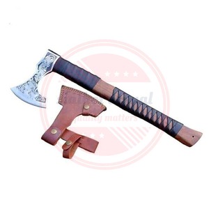 ขวานไม้หัวเหล็กคาร์บอนแบบทำมือขวานสำหรับล่าสัตว์ยุทธวิธี - Product Image 4