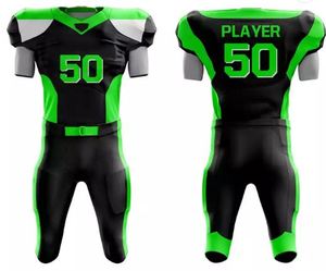 Maillots de football américain unisexes sur mesure de haute qualité en spandex/coton, tailles XL, respirants, séchage rapide, ensembles grande taille - Product Image 1
