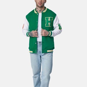 Patchs de broderie à blocs de couleurs pour hommes, vestes universitaires personnalisées, veste de baseball universitaire à manches longues pour hommes et adultes - Product Image 4