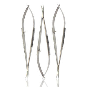 Tijeras de microresorte personalizadas, tijeras quirúrgicas oftálmicas de acero inoxidable alemán, tijera de hoja microcurva - Product Image 5