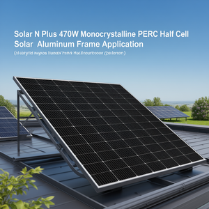 แผงโซลาร์เซลล์ Solar N Plus 470W โมโนคริสตัลไลน์ PERC แบบฮาล์ฟเซลล์ กรอบอะลูมิเนียม สำหรับติดตั้งบนหลังคา - Product Image 3
