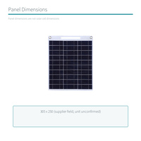 Panneau solaire flexible monocristallin 10W 15V pour la charge portable