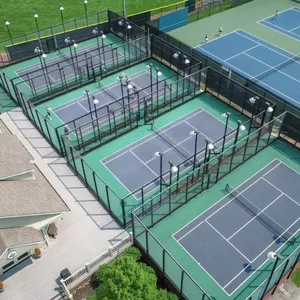 Terrain de padel panoramique Padel King, marque la plus vendue, avec raquettes et balles de padel offertes gratuitement - Product Image 3