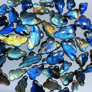 Venta al por mayor Lote de cabujones de labradorita sueltos en forma de nube Azul Dorado Verde Multi-Flashy Multi-Shaped Gemstones Precio competitivo - Product Image 4