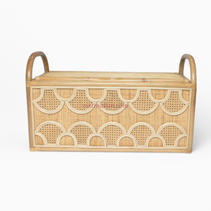 Handmade Rattan Toy <b>Chest</b> for Kids Natural <b>Storage</b> Solution for Organizing Toys and Books - Product Image 1