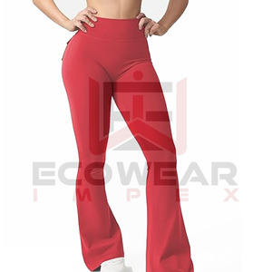 Leggings évasés taille haute avec poches pour femmes, effet push-up, respirants, pour le sport, la gym, le yoga, toutes les couleurs et tailles disponibles - Product Image 5