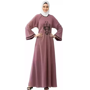 Abaya élégante pour femmes, manches longues, confortable, automne-hiver, couleurs unies personnalisées, respirante, extensible dans les quatre sens, légère - Product Image 4