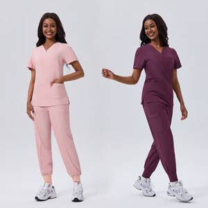 Nouveaux ensembles d'uniformes médicaux en polyester pour femmes et hommes, tenues d'infirmiers en tissu tissé, adaptées aux professionnels de la santé - Product Image 6