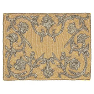 Latest Design Solid Color Glass Beaded <b>Placemat</b> for Wedding Birthday Parties or Banquets Enhances Table Decor - Product Image 1