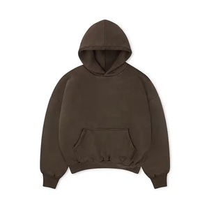 Custom Logo Oversized Sweatshirts Pullover Blank <b>Plain</b> Hoodies Unisex High Quality 100% Cotton Fleece Men Custom <b>Hoodie</b> - Product Image 2