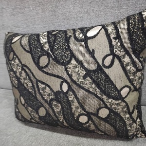 Decorative Jacquard Modern Fabric <b>Cushion</b> <b>Cover</b> Polyester Luxury Comfortable Bed Rest Creamy Colored Pillow - Product Image 4