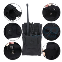 Pochette tactique confortable pour radio talkie-walkie Molle en polyester 1000D