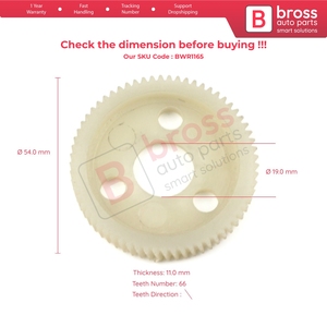 ชุดเฟืองกระจกหน้าต่าง BWR1165 สำหรับ - Product Image 5