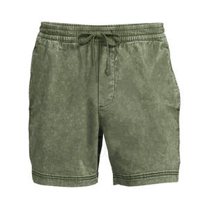 Short Homme Design Classique Lavé à l'Acide Respirant Poids Lourd Cordon de Serrage Ceinture Solide Style Décontracté - Product Image 3