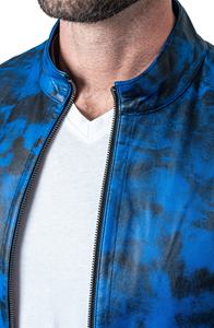 แจ็คเก็ตหนังผู้ชายสไตล์วินเทจ  คอตั้ง  กระเป๋าซิป  มีหลายสีให้เลือก - Product Image 2