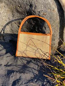 LYLE Summer Style Rattan Tote Bag Bucket Bag Bali Bag with Canvas Lining Beach Handbag for Ladies - Product Image 2