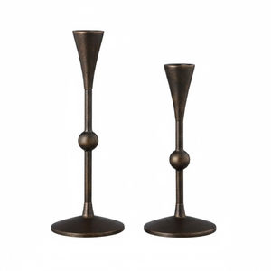 Juego de 2 Portavelas de Hierro y Latón Antiguo, Lujosos y Únicos, Decorativos, Hechos a Mano, Estilo Vintage, Ecológicos - Product Image 2