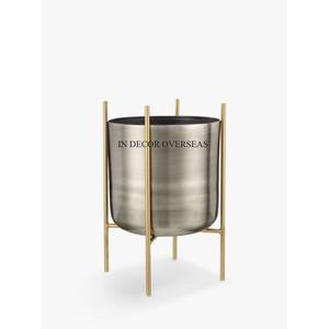 Maceta de flores de forma redonda de Metal con acabado antiguo de cobre y macetas con soporte de diseñador de Color negro para decoración de bodas y fiestas - Product Image 3