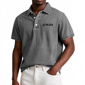 Camisetas polo de color personalizadas Camisetas Polo lavado ácido de la mejor calidad Nueva llegada Camisetas Polo lavado ácido Made Pakistan - Product Image 5