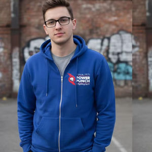 เสื้อฮู้ดดี้ซิปแบบยูนิเซ็กซ์ทรงปกติ ผ้าเจอร์ซีย์แบบกำหนดเองรักษ์โลก 450gsm สำหรับฤดูหนาว สไตล์สตรีทแวร์ พิมพ์ลายดิจิทัล กันน้ำ - Product Image 1