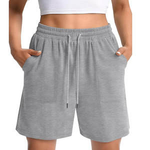 Short d'été en mélange de coton pour femmes, tissu léger, respirant, doux, taille haute, coupe facile, pour la plage, les journées en plein air - Product Image 1