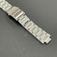 Brazalete Hecho a Mano de Acero Inoxidable 316L con Malla de 3 Eslabones y Hebilla Sólida de 20 mm para Reloj Inteligente
