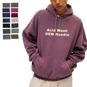 Pull à capuche en coton surdimensionné unisexe, sweat-shirt décontracté à épaules tombantes, streetwear lourd personnalisé pour l'hiver - Product Image 6