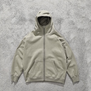 Sudadera con capucha de algodón unisex para hombre, sudadera con cremallera para mujer, ropa de calle, sudaderas con capucha negras elegantes con cabeza de cremallera doble, envío DDP - Product Image 3