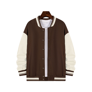 Blouson de baseball à manches longues grande taille avec broderie chenille chaîne, style vintage Letterman Varsity, personnalisable OEM, en toile, hiver, 100% laine, pour homme - Product Image 3