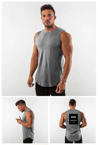 Chaleco sin mangas deportivo de secado rápido de MOQ bajo para actividades al aire libre Camiseta sin mangas con estampado personalizado Chaleco transpirable para hombres - Product Image 3